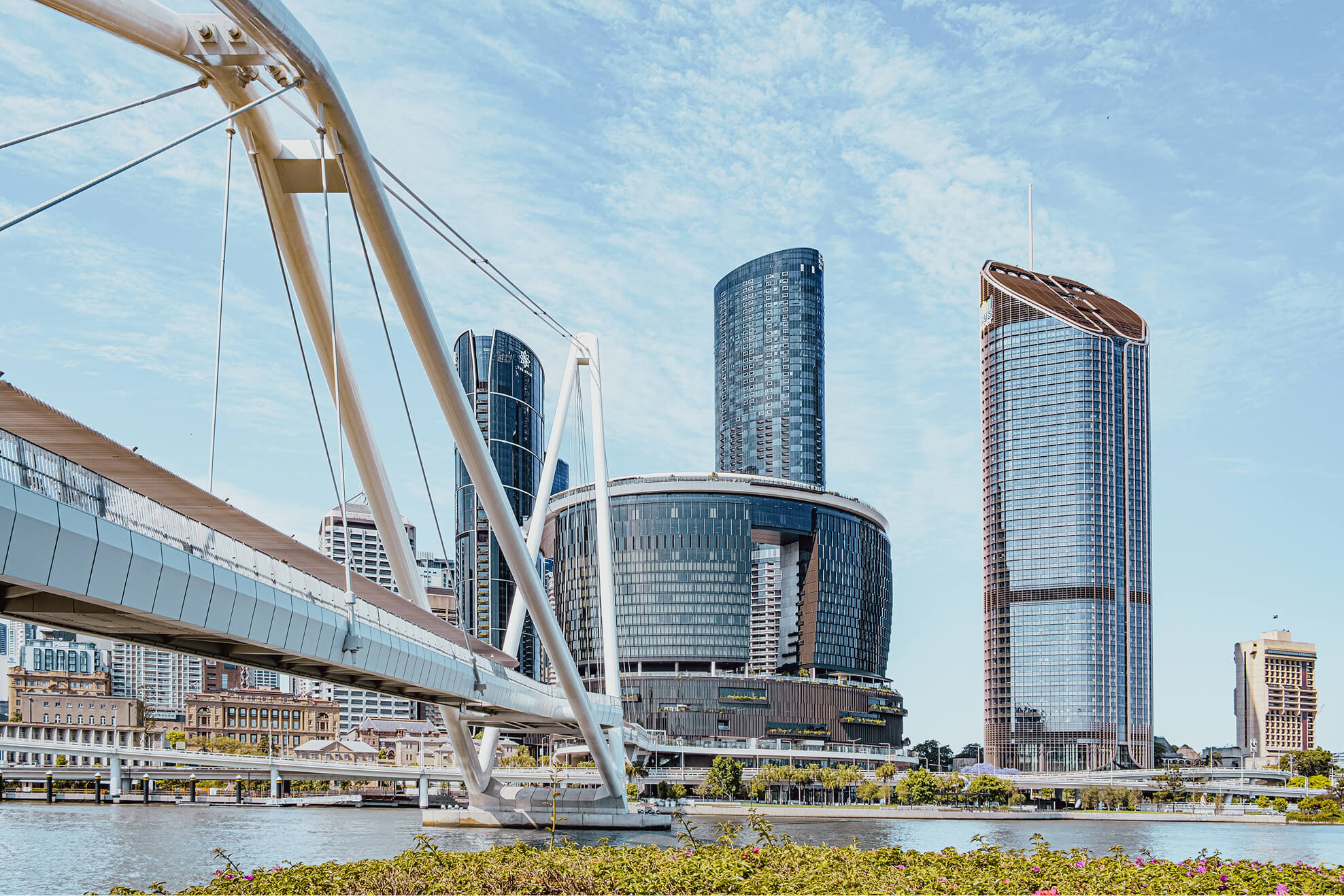 Building with bridge